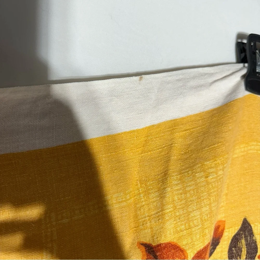Vintage Floral Yellow & Orange Tablecloth - Picture 9 of 15